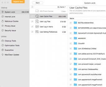 Checking Cache Files Scan Results