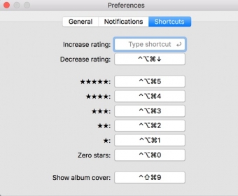 Shortcuts Preferences