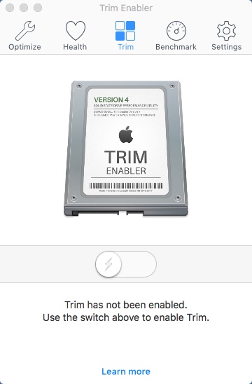 TRIM Enabler 4.1 : Trim Window
