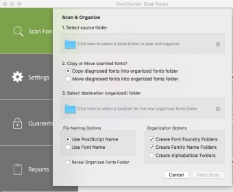 Configuring Scan And Organize Settings