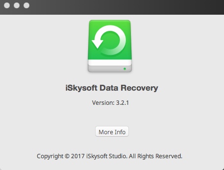 iSkysoft Data Recovery 3.2 : About Window