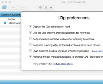 Preferences Window