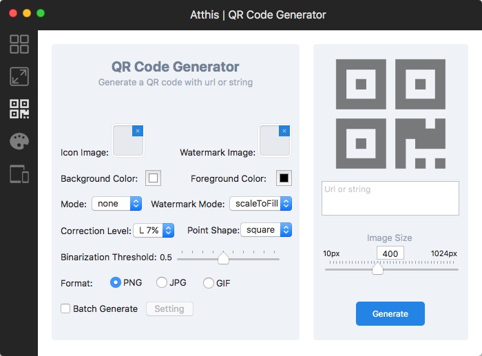 Atthis 1.1 : QR Code Generator