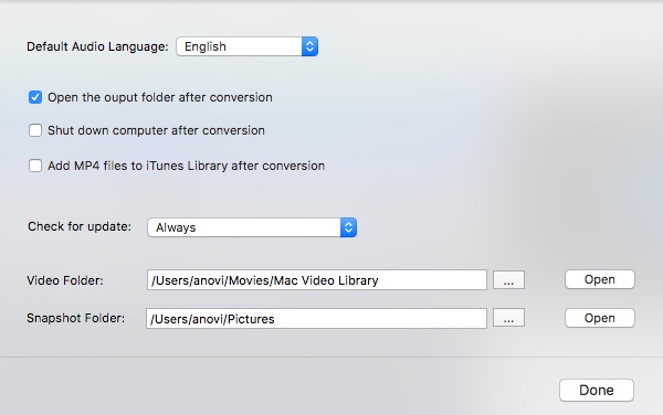 MacX DVD Ripper Pro 5.7 : Preferences Window