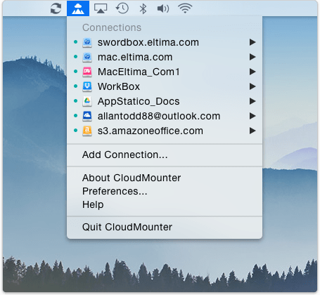 CloudMounter for Mac 1.0 : Main Window