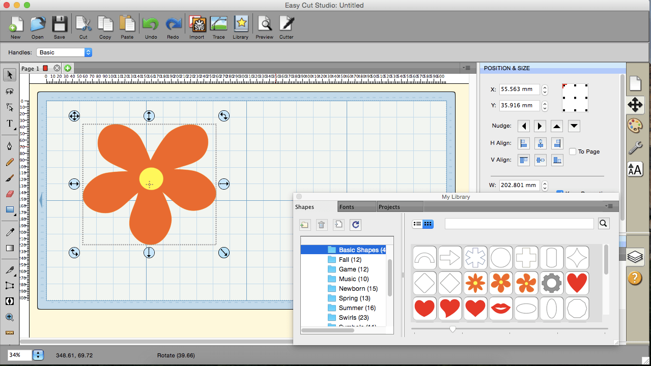 Easy Cut Studio for Mac 4.10 : Main Window