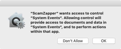 ScamZapper 2.1 : Notice