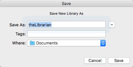 theLibrarian 1.1 : Add New Library