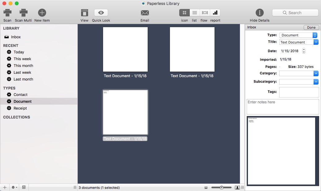 Paperless 2.4 : Main Window