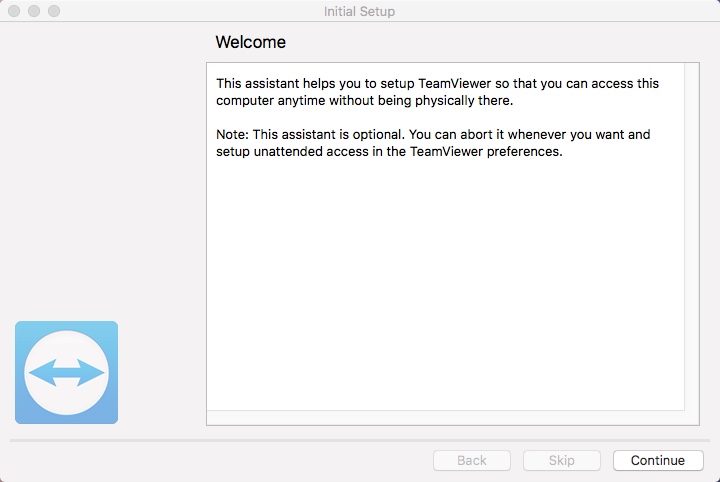 TeamViewer 13.0 : Welcome Window