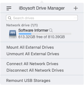 iBoysoft Drive Manager : Menu