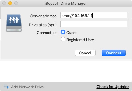 iBoysoft Drive Manager : Add Server