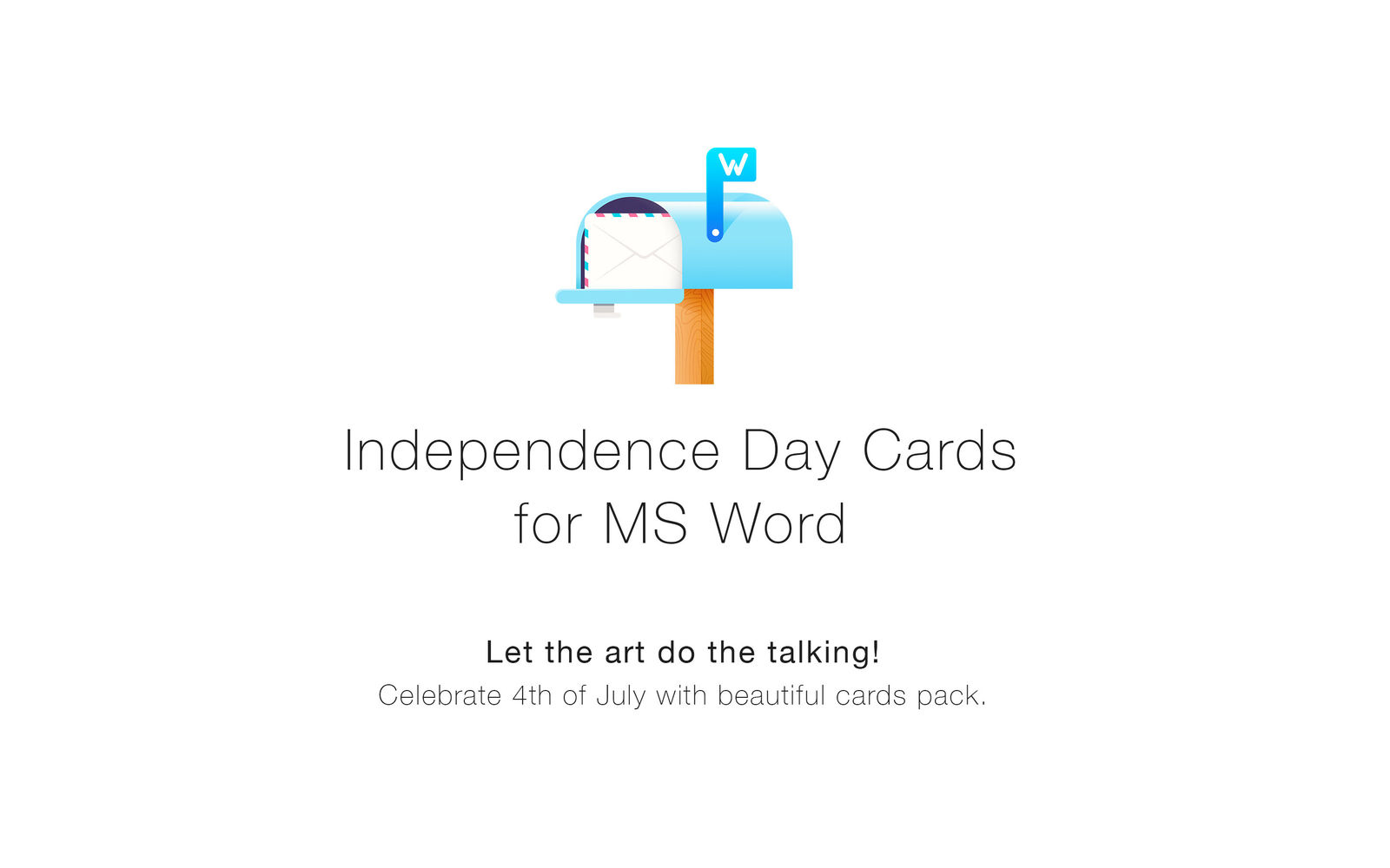 Independence Day cards for MS Word 1.0 : Main Window