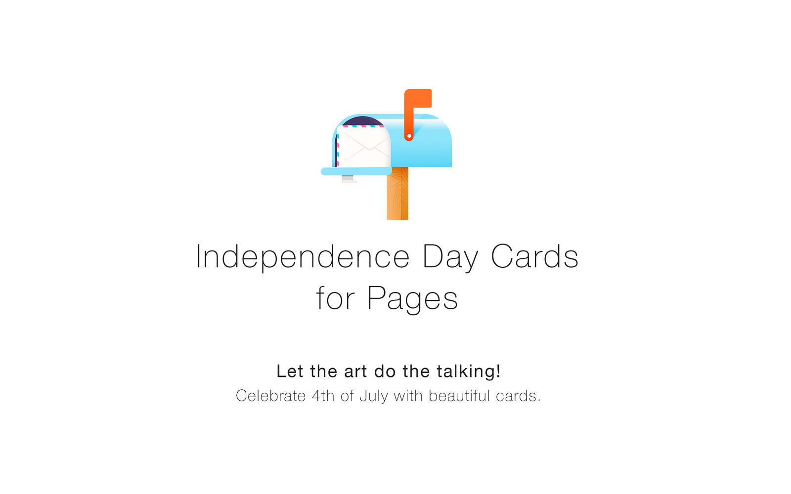 Independence Day cards for Pages 1.0 : Main Window
