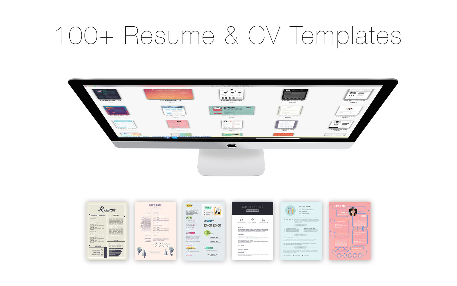 CV Mall Templates for MS Word 1.3 : Main Window