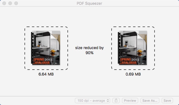 PDF Squeezer 3.8 : Checking Compression Details