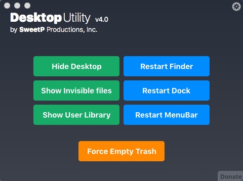 DesktopUtility 4.0 : Main Window