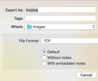 Exporting PDF