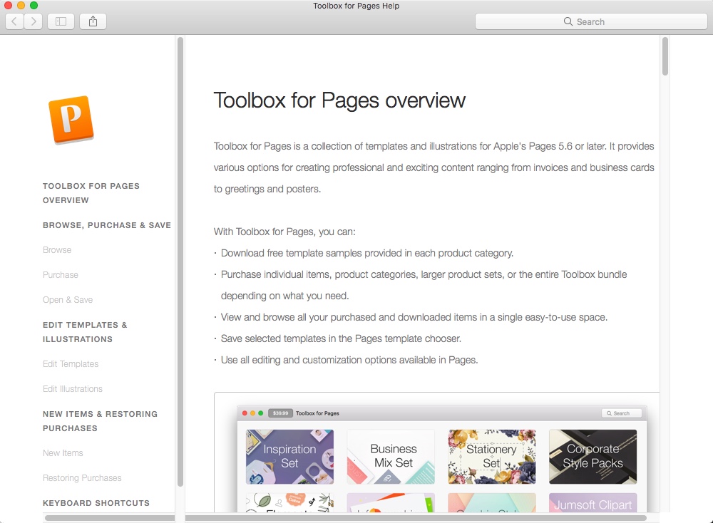 Toolbox for Pages 3.5 : Help Manual