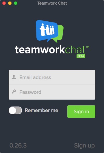 TeamworkChat 0.2 : Main Window