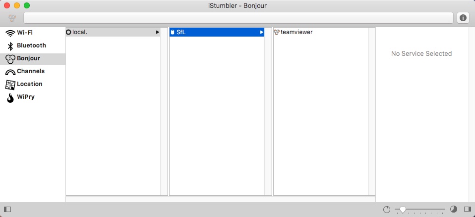 iStumbler 103.0 : Checking Available Bonjour Services