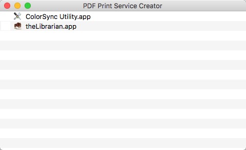 PDF Print Service Creator 1.0 : Main Window