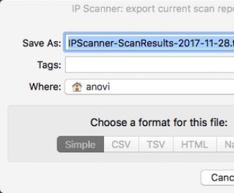 Exporting Scan Results