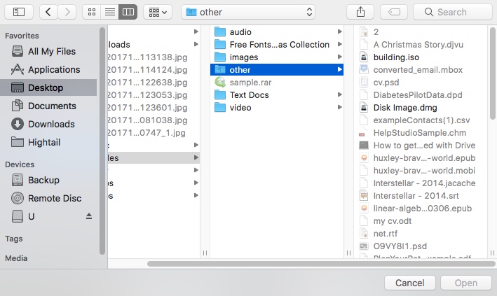 Etcher 1.2 : Importing Disk Image File
