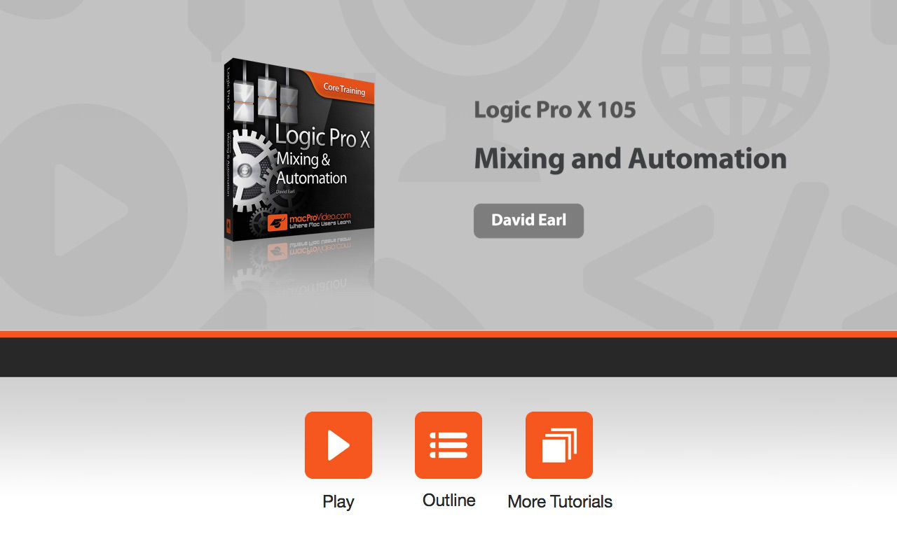 Course for Mixing in Logic Pro X 2.0 : Main Window