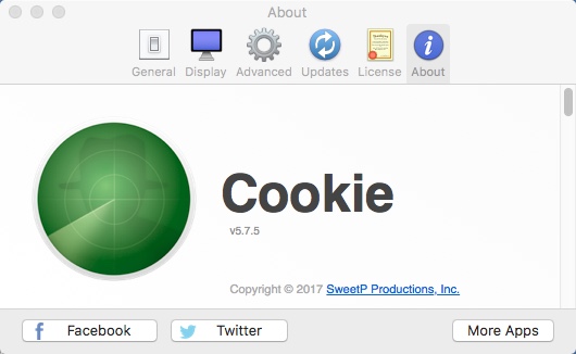 Cookie 5.7 : About Window