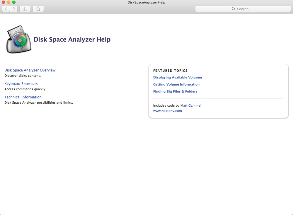 Disk Space Analyzer by Nektony : Help Manual