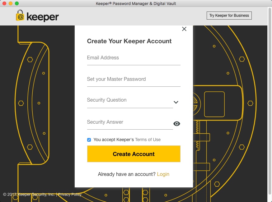 keeper 11.3 : Creating New Account