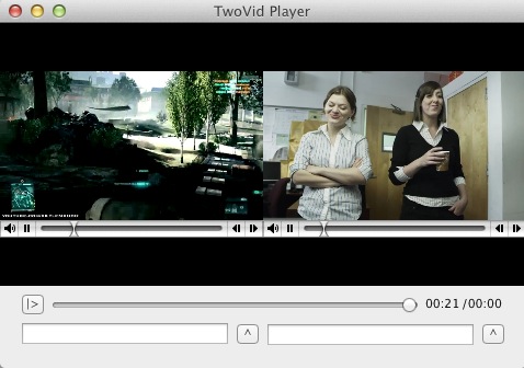 TwoVid Player 1.0 : Main window