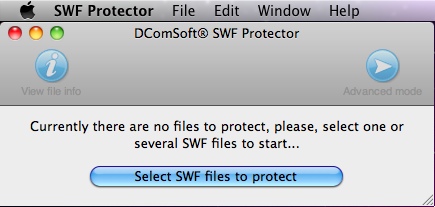 SWF Protector 3.0 : Main window