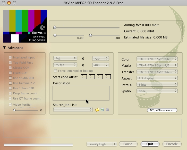 BitVice 2.9 : Main Window