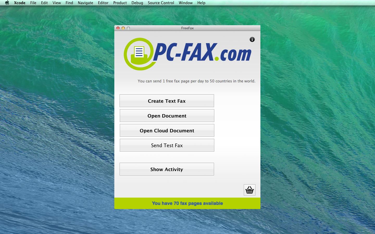 FAX.de FaxCenter 1.0 : Main Window