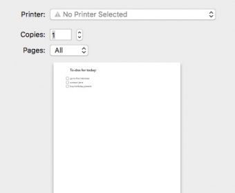 Printing To-Do List