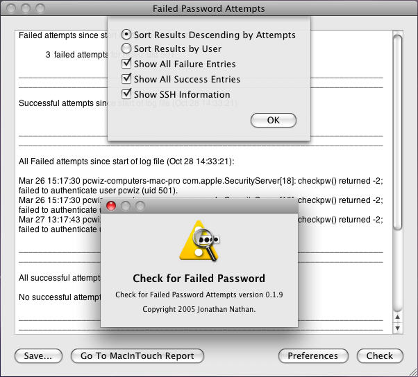 Check Failed Password Attempts 0.1 : Main Window