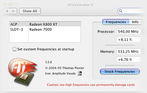 ATIccelerator II 1.0 beta : Main window
