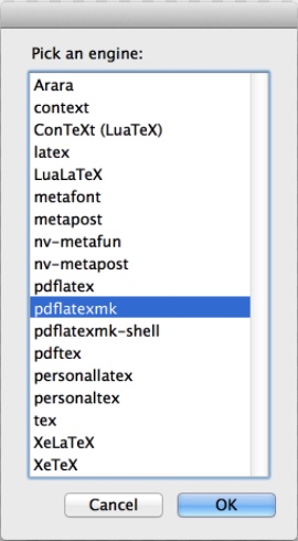 XeTeX 0.9 : Main Window