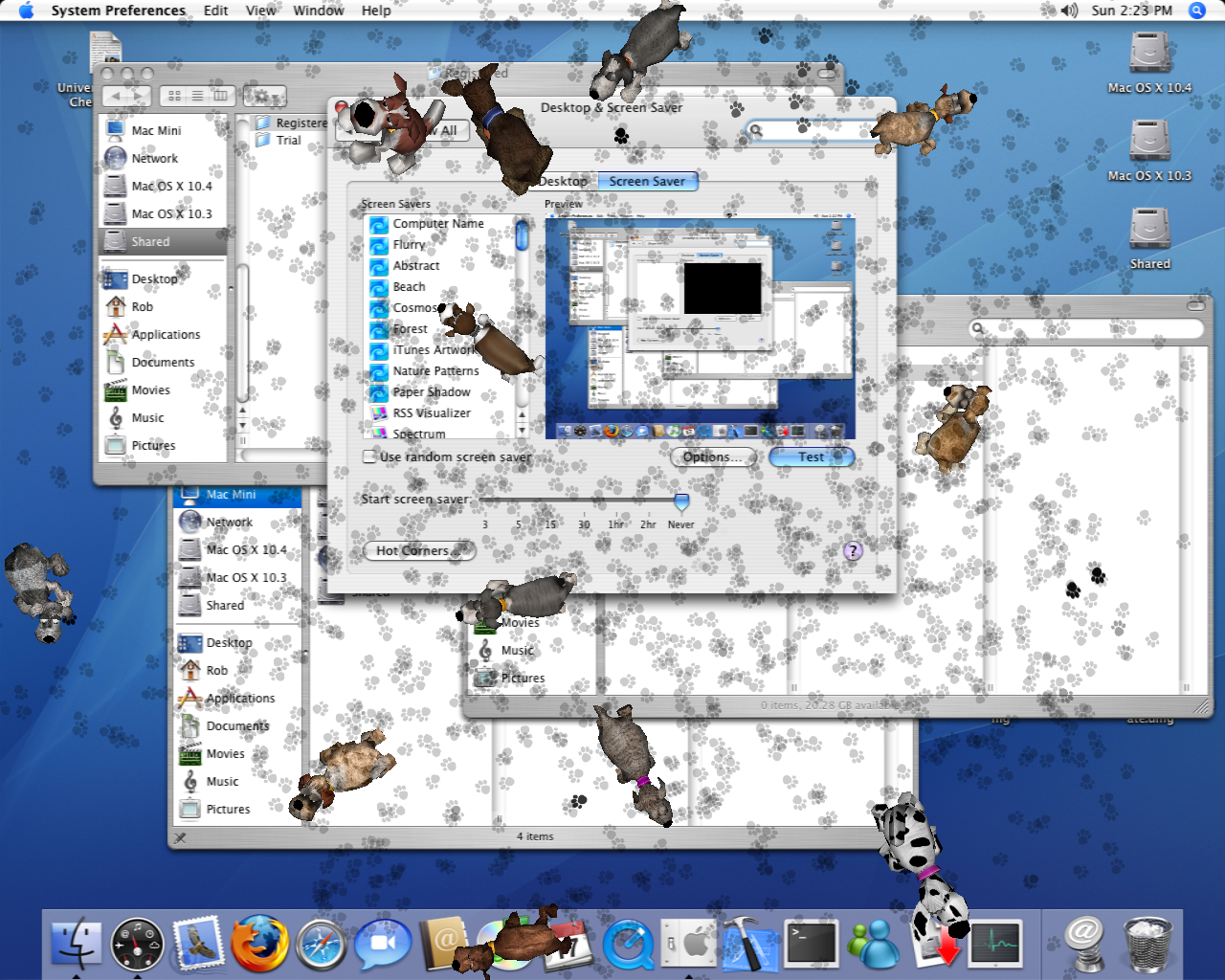 3D Desktop Dogs Screensaver 1.2 : Main window