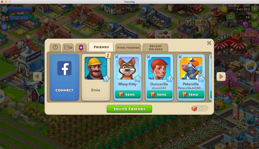 Township 5.3 : Checking Friends List