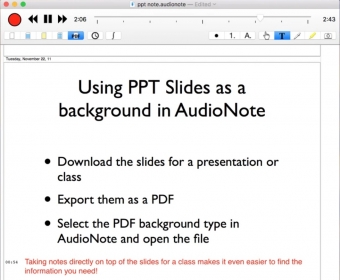 PowerPoint Slide as Note