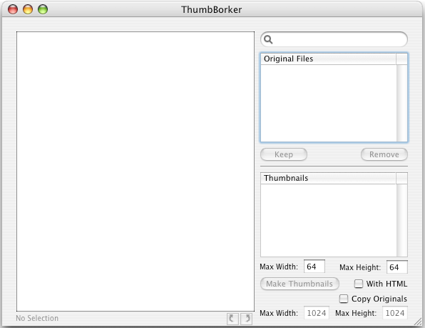 ThumbBorker 1.0 : Main window