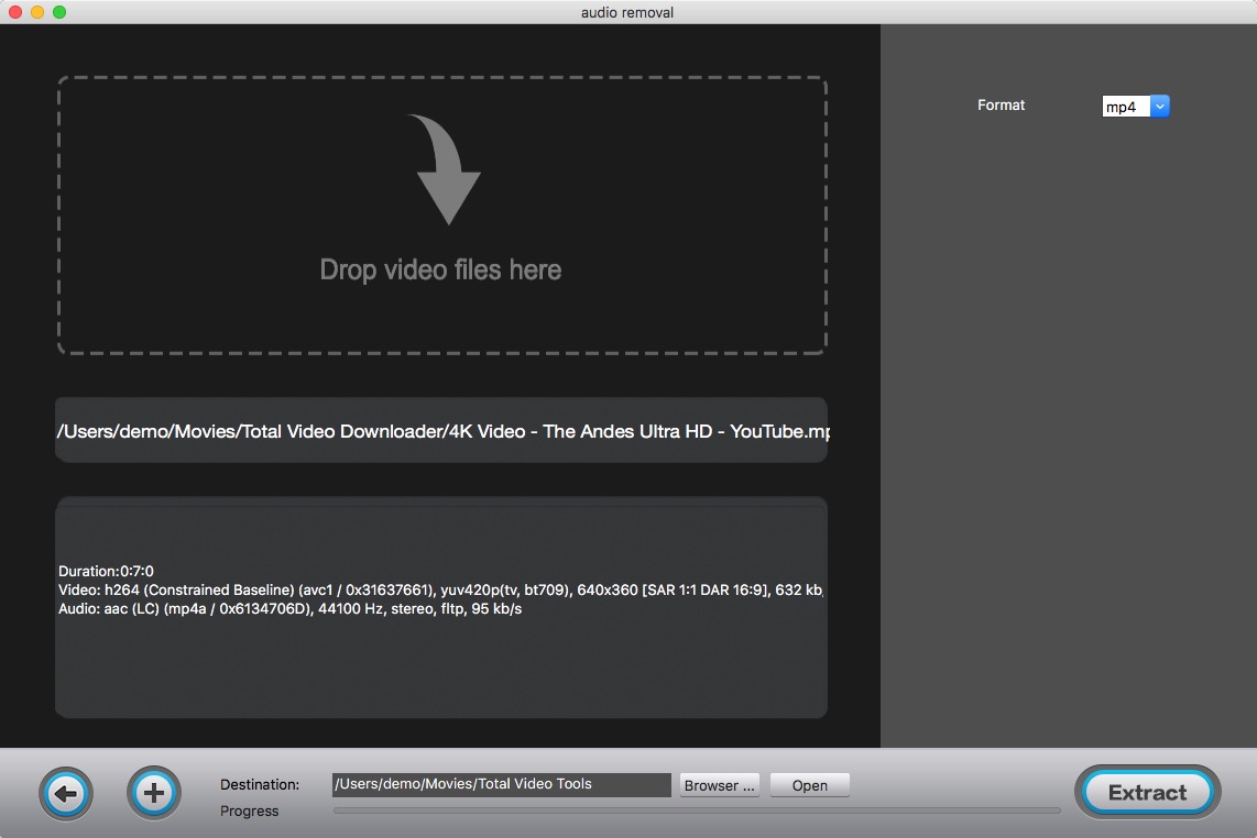 Total Video Tools 1.2 : Audio Removal