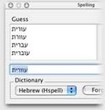 Hebrew Spelling Service 1.6 : Main window