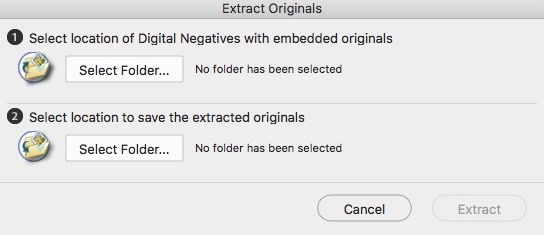 Adobe DNG Converter 10.2 : Extract Originals