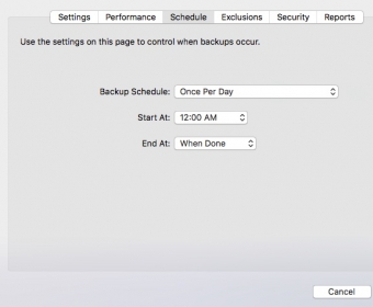 Configuring Schedule Settings