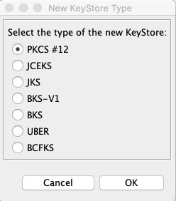 KeyStore Explorer 5.4 : New Keystore Type