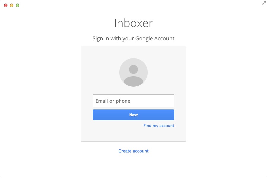 Inboxer 1.0 : Main Window